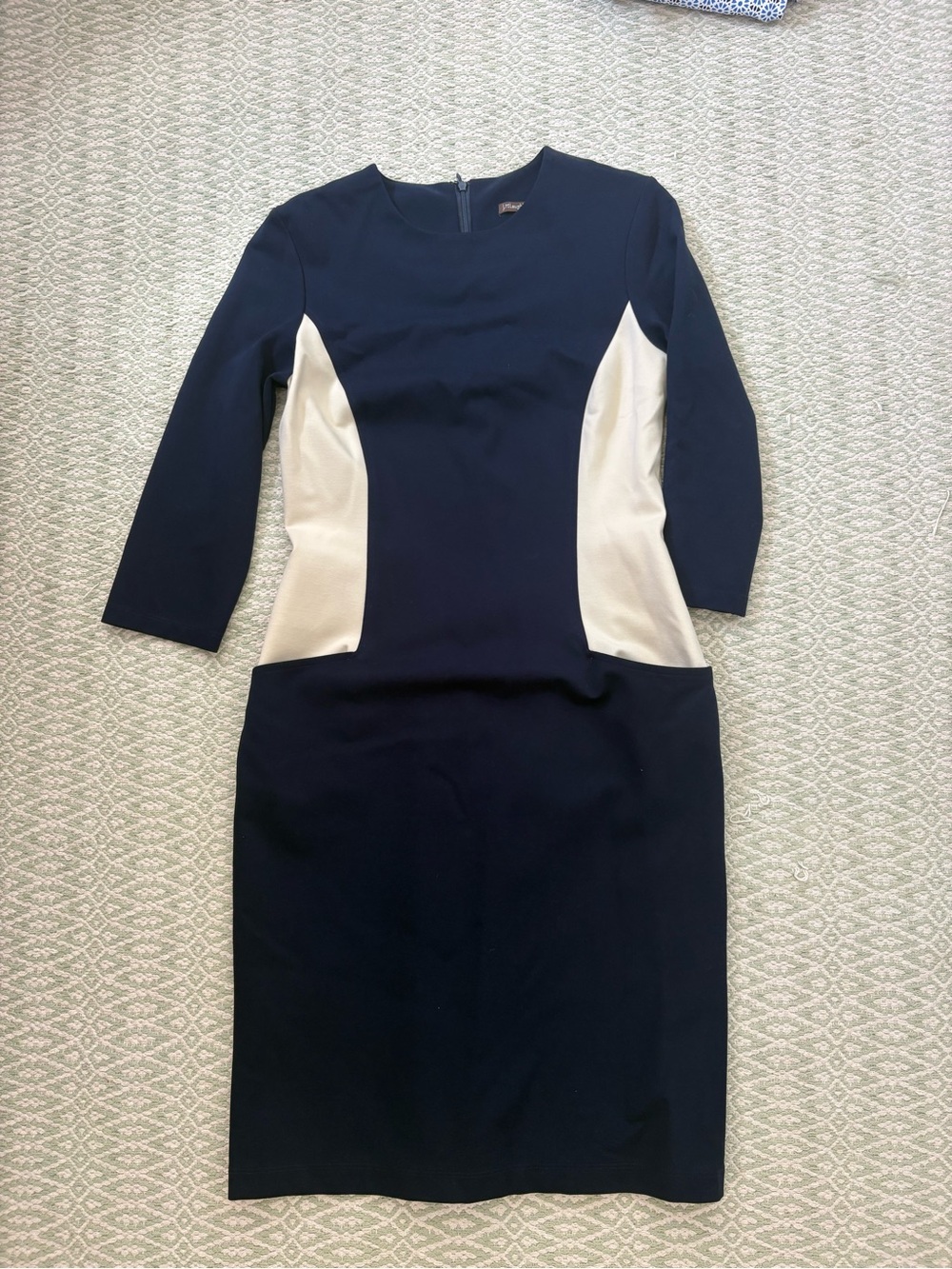 J. McLaughlin Catalyst Dress- navy and White Ponte